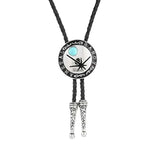 Bolo tie i rund form med stjärnmotiv