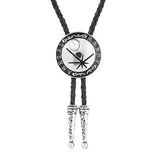 Bolo tie i rund form med stjärnmotiv