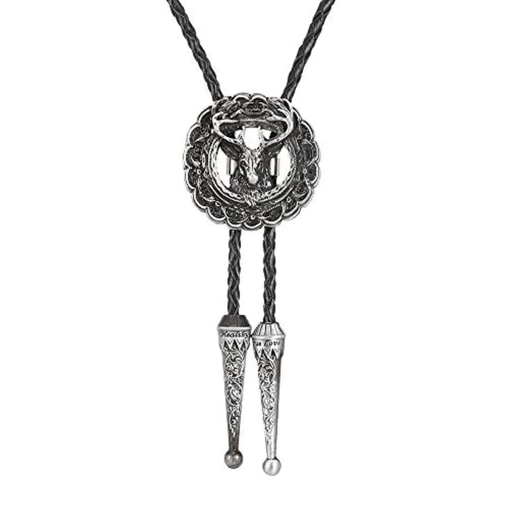 Bolo tie med 3D-hjorthuvud i metall