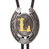 Bolo tie med bokstavsemblem A–Z