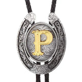 Bolo tie med bokstavsemblem A–Z
