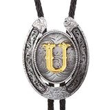 Bolo tie med bokstavsemblem A–Z
