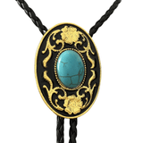 Bolo tie med dekorativ sten och barockdetaljer