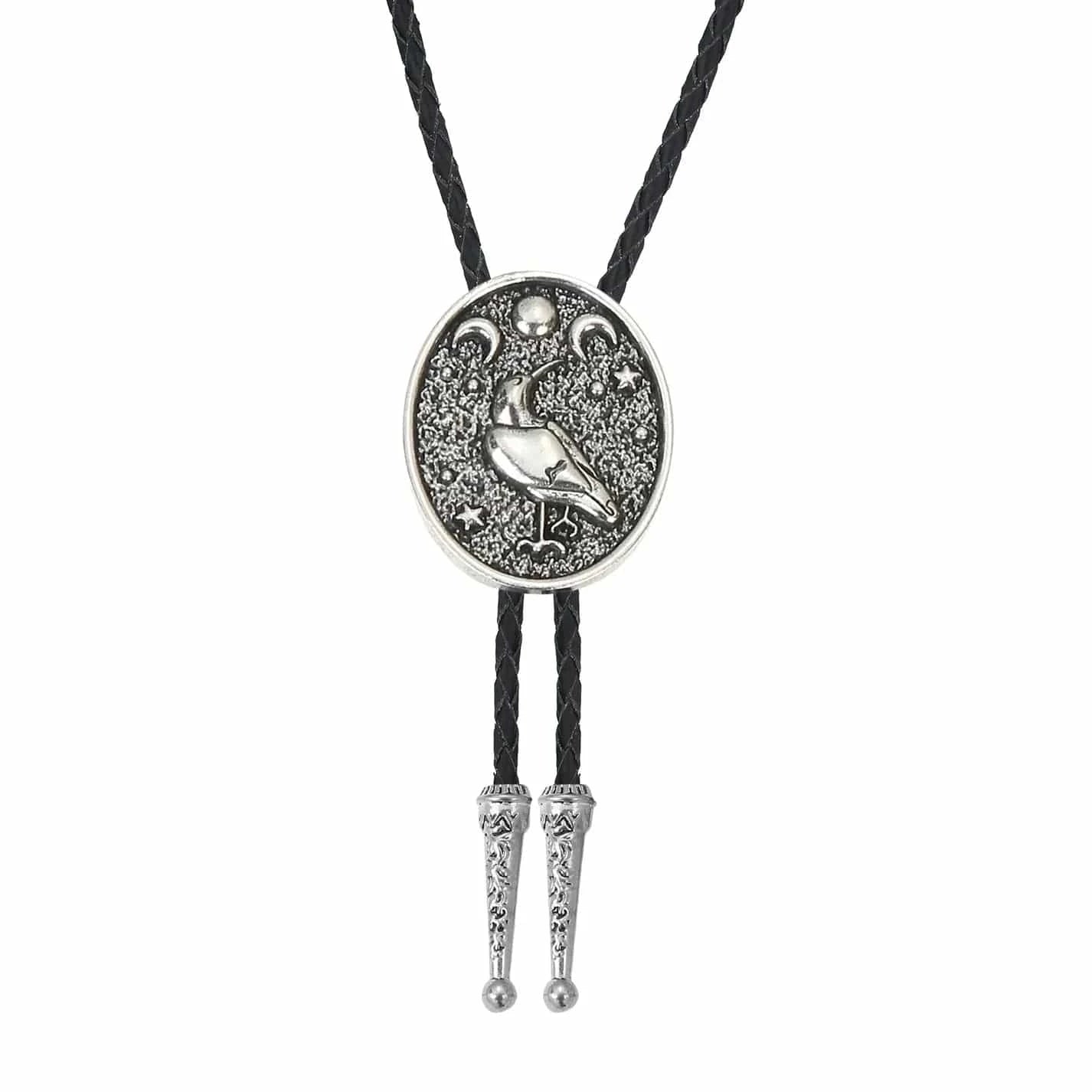 Bolo tie med djurmönster och månmotiv