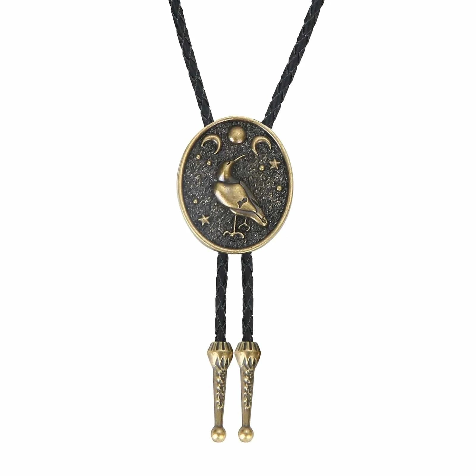 Bolo tie med djurmönster och månmotiv