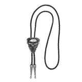 Bolo tie med dödskalle i vintage-stil