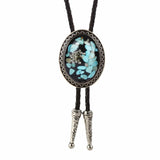 Bolo tie med glasdetalj och ovalt vintagehänge