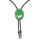 Bolo tie med glasdetalj och ovalt vintagehänge