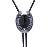 Bolo tie med hästsko och natursten