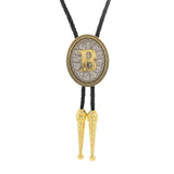 Bolo tie med initial A–Z i tvåtonad metall