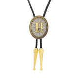 Bolo tie med initial A–Z i tvåtonad metall