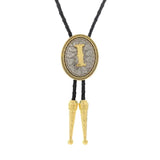 Bolo tie med initial A–Z i tvåtonad metall