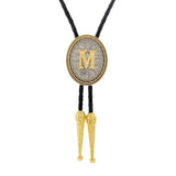 Bolo tie med initial A–Z i tvåtonad metall
