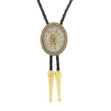 Bolo tie med initial A–Z i tvåtonad metall