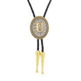 Bolo tie med initial A–Z i tvåtonad metall