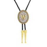Bolo tie med initial A–Z i tvåtonad metall