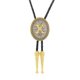 Bolo tie med initial A–Z i tvåtonad metall