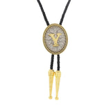 Bolo tie med initial A–Z i tvåtonad metall
