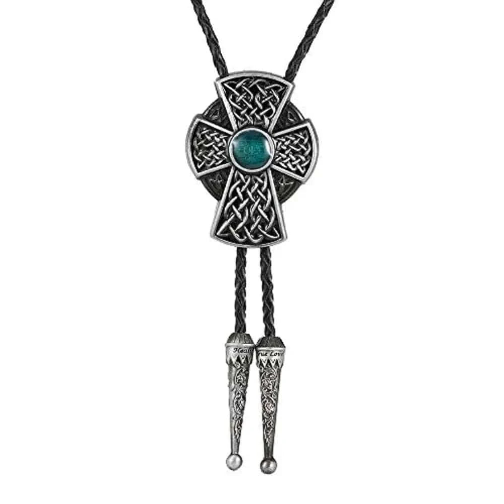 Bolo tie med korshänge och sten
