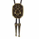 Bolo tie med korslagda revolvrar i metall