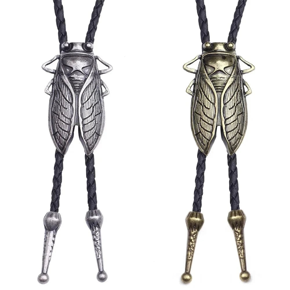 Bolo tie med metallcikada