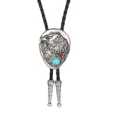 Bolo tie med örn i silver och ädelsten