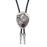 Bolo tie med örn i silver och ädelsten