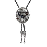Bolo tie med örn och "American Pride"-emblem