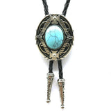 Bolo tie med oval agatsten och vintageinfattning