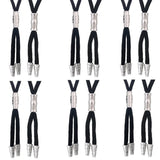 Bolo tie med silverfäste och svart nylonrep