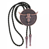 Bolo tie med tjurhuvud med långt horn
