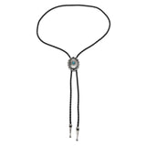Bolo tie med turkosdetalj och justerbar läderrem