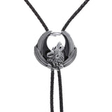 Bolo tie med vargmotiv i legering