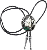 Bolo tie med ylande varg i zinklegering