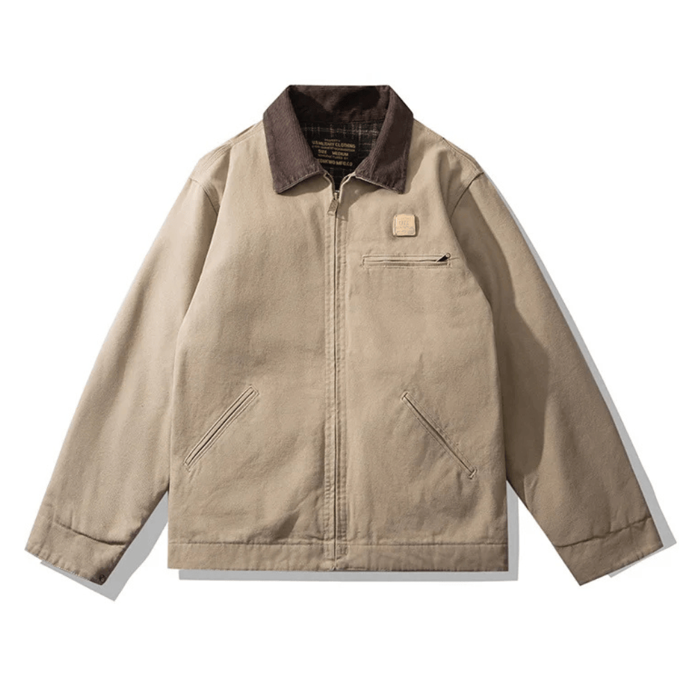Bomull canvas jacka Beige / S