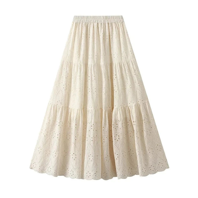 Broderie anglaise kjol
