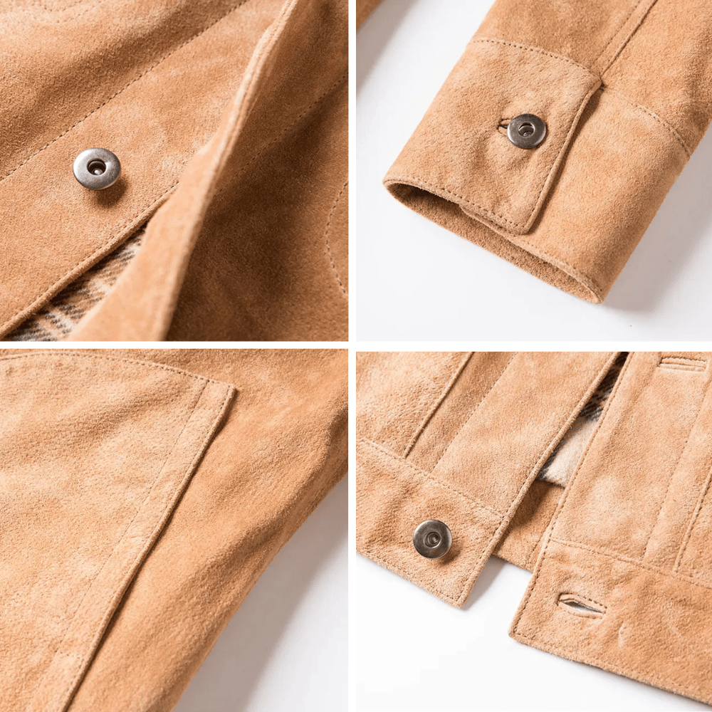 Brun suede jacka