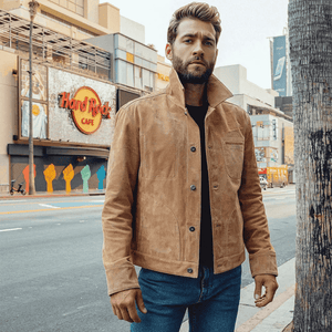Brun suede jacka