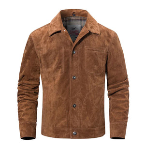 Brun suede jacka Brun / XS