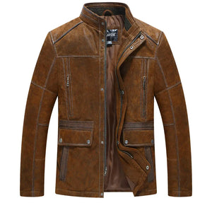 Brun vintage läder jacka herr Brun / S