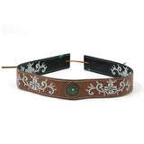 Brunt westernhattband blombrodyr