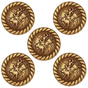 Bull Rider Concho Antik Mässing / 19 mm