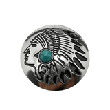 Concho indianhuvud med sten