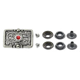 Concho knappar med blomrelief