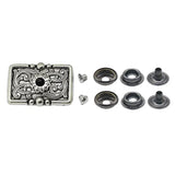 Concho knappar med blomrelief