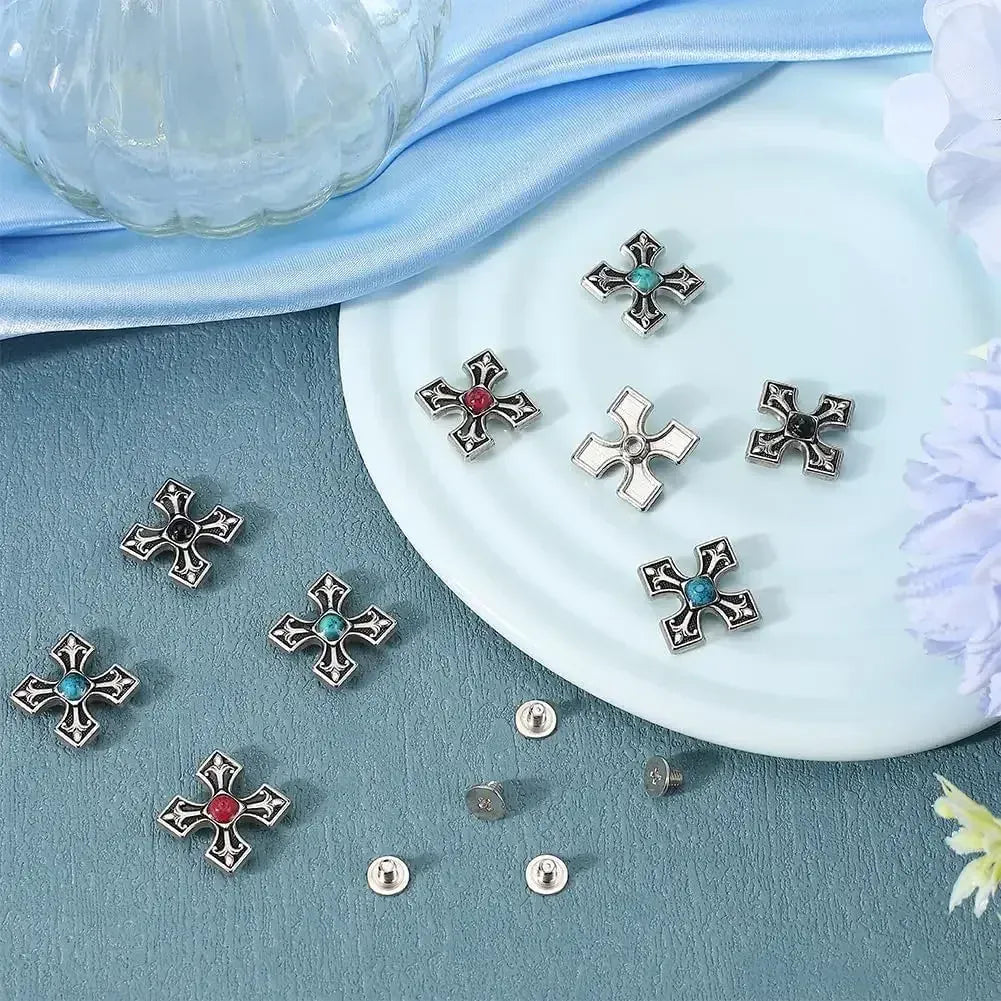 Concho korsdesign med turkos
