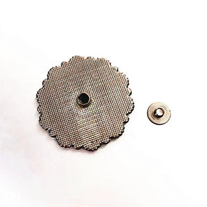 Concho vintageblomma Silver / 30mm