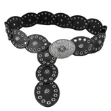 Conchobälte med stora metallconcho