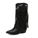 Cowboy boots mocka dam Svart / 36