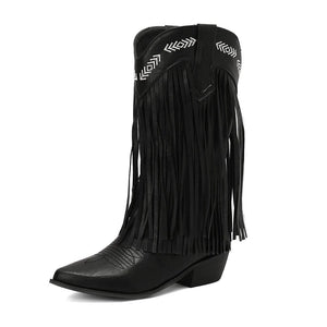 Cowboy boots mocka dam Svart / 36